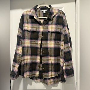 Old Navy Plaid Flannel Boyfriend Shirt